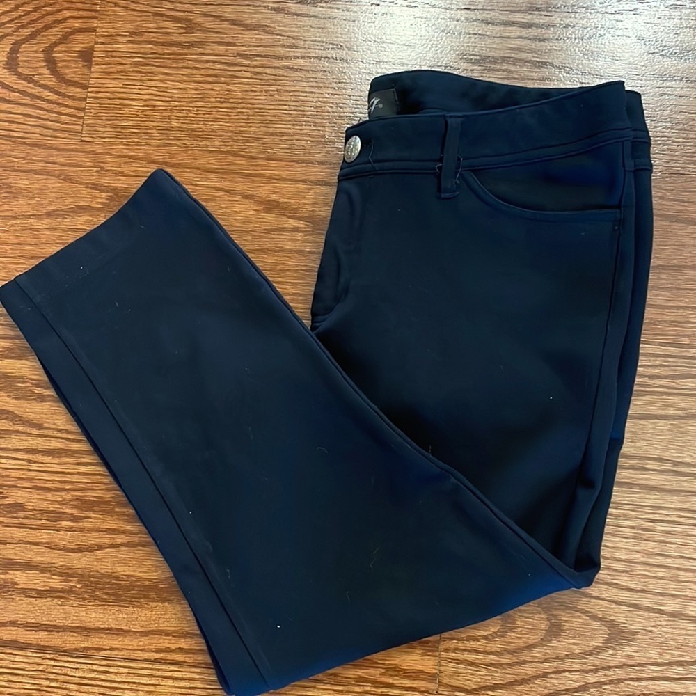 SEVEN 7 women’s stretch PONTE Capri / polished look black back pockets size 12